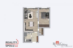 Pronájem, byty/2+kk, 41 m2, Leopoldova 2044/22, Chodov, 1490 - 15