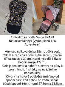 Podložka do kočárku, nové, šití na zakázku, ceny od - 15