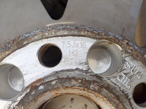 Kola Audi 7,5x16, ET45, 5x112, zimní pneu 225/55. - 15