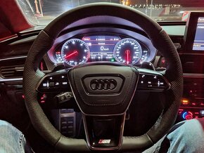 AUDI A6 C8 A8 SQ8 Q8 VOLANT kozeny zkoseny perforovana koža - 16