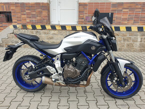 Prodám Yamaha MT-07 RACING BLUE , r. v. 2015,ČR, 14362km - 16