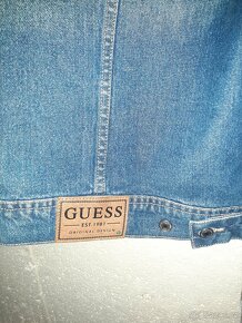 GUESS JEANS BUNDA MODRÁ - XL, 100% STAV Džínová bunda Dziska - 16