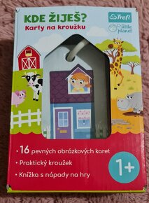 2 dětské knížky/leporela + karty na kroužku (18+ měs.) - 16