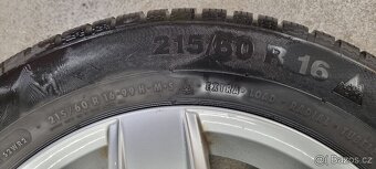 Alu kola VW 5x112 6,5x16 ET42 215/60r16 Continental zimní - 16