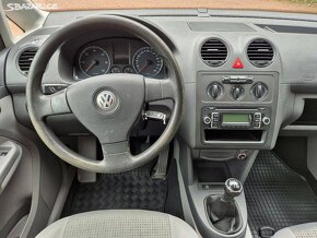 VW Caddy 1.9TDI 77kW,1maj,klima,bez koroze,senzory - 16