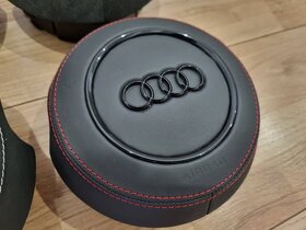 Kryt airbagu AUDI koženy černe logo - 16