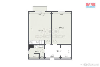 Prodej bytu 2+kk, 53 m², Ostrov, ul. Severní - 16