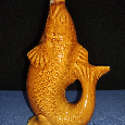 Dekorace - Keramický džbánek ryba + menší kalíšky - 16