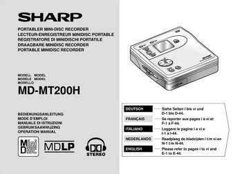 Minidisc SHARP MD-MT200,MDLP, media,manual, přísluš. - 17