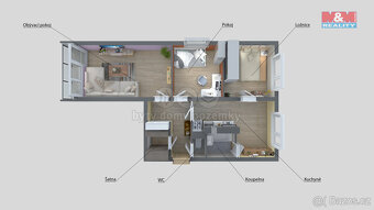 Prodej bytu 3+1, 64 m², Chomutov, ul. Kostnická - 17