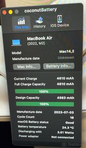 Apple MacBook Air 13,6 M2/8GB/256GB ,,100% STAV” - 17