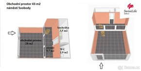 Prodej obchodního prostoru 43 m2 náměstí Svobody, Brno - 17