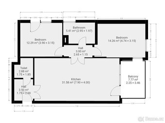 Pronájem bytu 3+kk, K Beranovu, Dolní Chabry, 29990 Kč/měs,  - 17