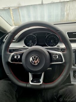 VOLANT VOLKSWAGEN R RLINE kožený ČERVENÉ PREŠÍVANIE - 17