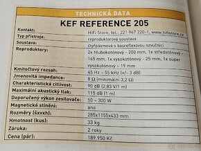 REZERVACE = SLEVA 120tis = Repro KEF Reference 205 HiEnd - 17