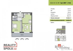 Pronájem, byty/2+kk, 73.5 m2, Na Spravedlnosti 2920, Zelené  - 18