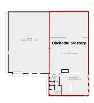 Pronájem obchodních prostor 299 m² ve Starém Městě - 18