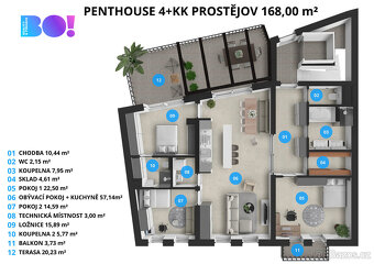 Prodej luxusního Penthouse bytu 4+kk, Prostějov - 18