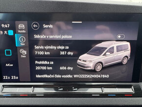 CADDY 2.0TDI 75kW 5 MÍST NAVI LED 2x KOLA KOUP. ČR ODP. DPH - 18