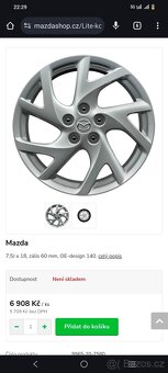 ALU kola Mazda r18. 5x114,3 - 18