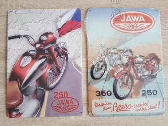 Retro plechové cedule JAWA - 18