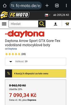 39 DAYTONA Sport Arrow GTX Kožené boty na motorku - 18