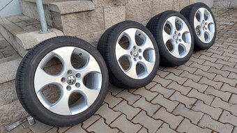 Alu kola 5x112 r17 originál vw Golf V GTI letní pneu - 18