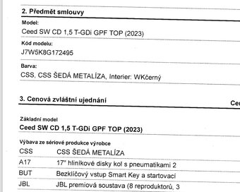 KIA Ceed SW CD 1,5 T-GDI (117kw) výbava TOP, v záruce - 18