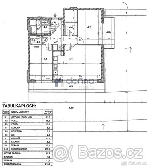 Pronájem nového bytu 3+kk/B,T,  plocha 111m2, Praha 5 - Radl - 18