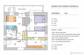 Pronájem bytu 2+kk, 40m², s terasou a zahradou, Bedřichov - 19