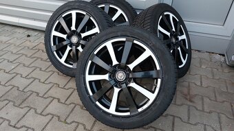 Alu kola 5x112 r17 vw golf, škoda Octavia II zimní pneu - 19