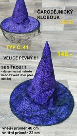 Čarodějnické klobouky a pláště. veliký výběr - 19