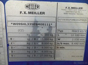 Meiller MHKS 43/3, 29m3, Nápravy 9t - 19