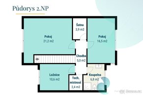 Rodinný dům 4+kk, 120m2, garáž, bazén, zahrada, Roudné, okre - 19