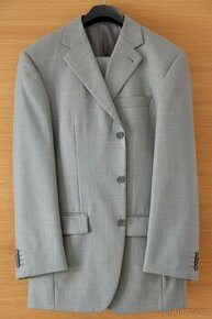Šedý pánský oblek Umberto Rosetti, s vestou, velikost 46