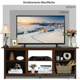 COSTWAY 2patrová TV skříňka 147 cm