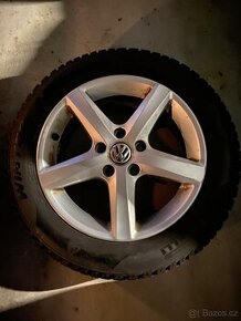 Alu kola 16” 5x112 VW a zimní pneu 205/55/R16