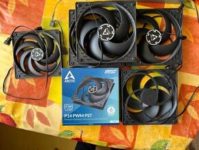 5x Větrák do PC ARCTIC P14 PWM PST + 1x P12 Slim PWM PST