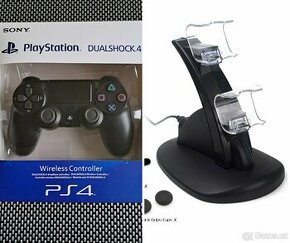 Nové ovládače na ps4 +nabíjecí stanice. - 1