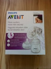 Avent - NEPOUŽITÁ odsávačka s lahví + prsní vložky