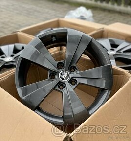 ORIGINÁL Alu Škoda ZEUS R17, 5x112 - TOP STAV - 1