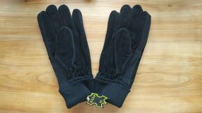 Nové pánské černé kožené rukavice - kůže - SLEVA 60%