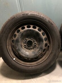 Plechová kola 5x112 s letní pneu 205/55 R16