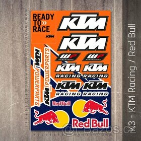 Samolepky KTM+RedBull Arch 20x30cm