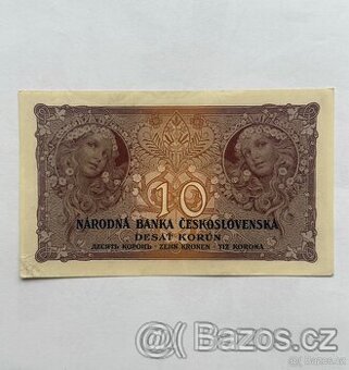 10 Kčs 1927 stav aUNC - 1