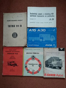 Příručky: Tatra 111R, Avia A15-A30, Škoda 706 AT