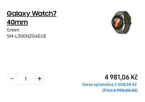 GALAXY WATCH7 40mm NOVE - Nova objednavka