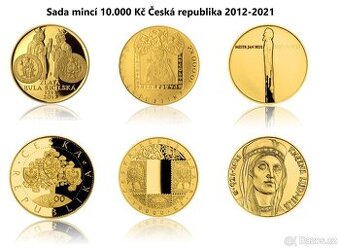 ČNB Kompletní sada mimořádných ražeb 10 000 Kč proof