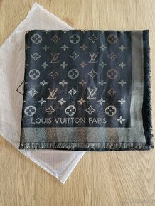 Šátek Louis Vuitton černozlatá