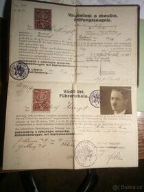 Vůdčí list-vysvědčení o zkoušce 1933 výborný stav - 1